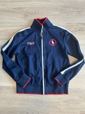 Polo Sport Performance Track Jacket w/ Bold Stripe & Trim